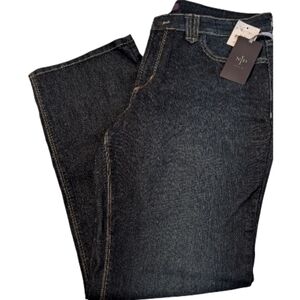 NWT NYDJ Dark Wash Lift & Tuck Straight Jeans Size 14P